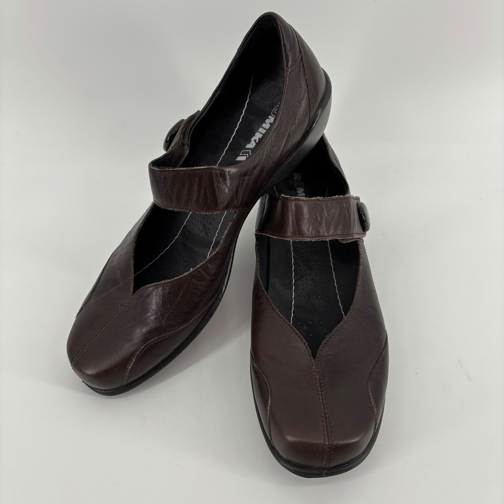 Romika Mary Jane Shoes Womens 40 Brown Leather Comfort Wedges Granolagirl Lagen